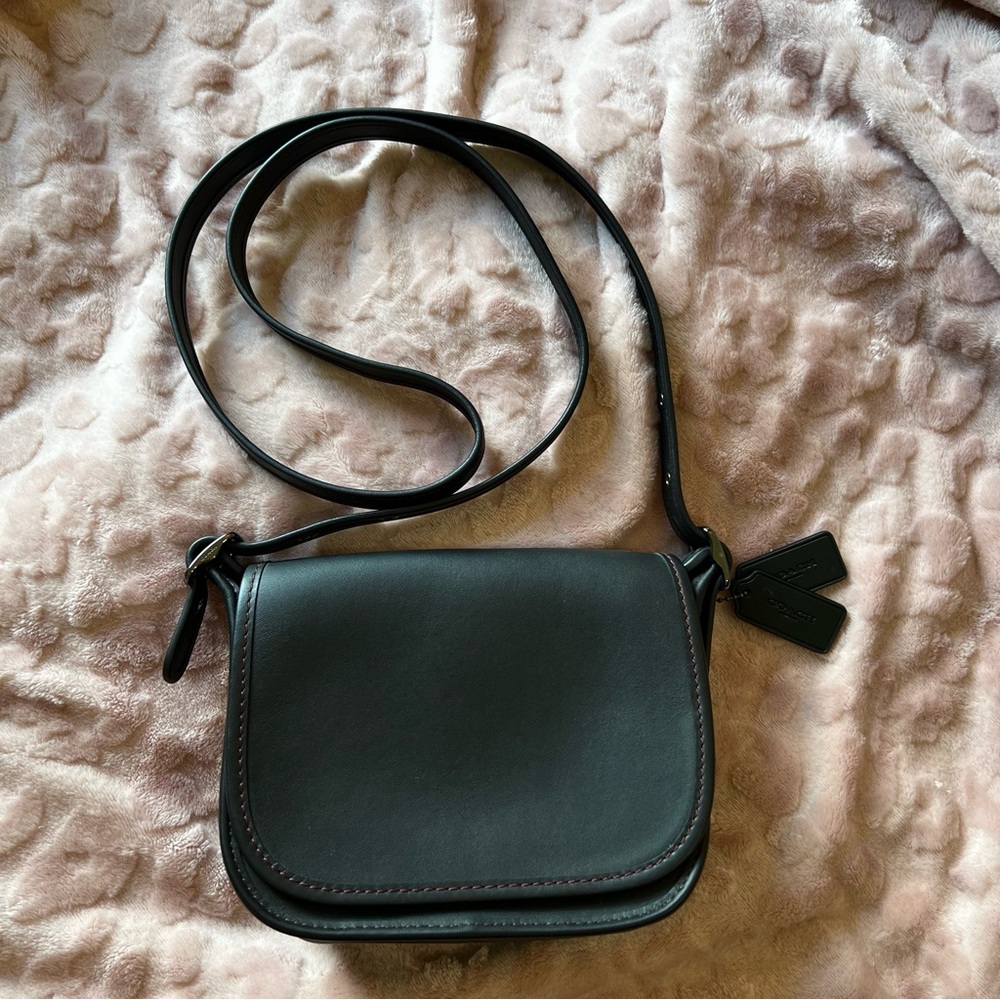 Coach Mini Saddle Crossbody Bag Black